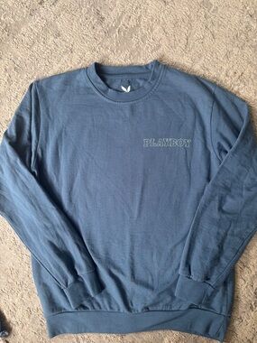 PLAYBOY Men's Crewneck Sweatshirt in Slate Blue